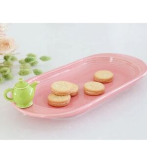 Nora Fleming Fiesta Bread Tray With Fiesta Teapot Mini - New In Box